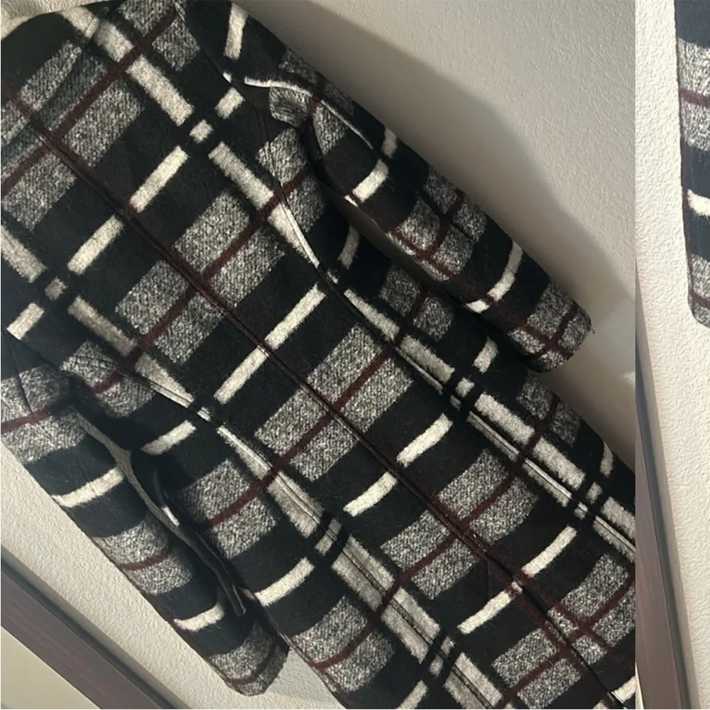 RACHEL Rachel Roy Plaid Wool Winter Coat - Picture 8 of 10